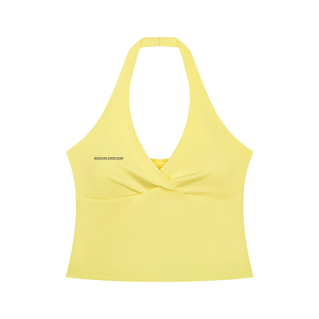 Women’s Ruched Halter Yoga Tank Top