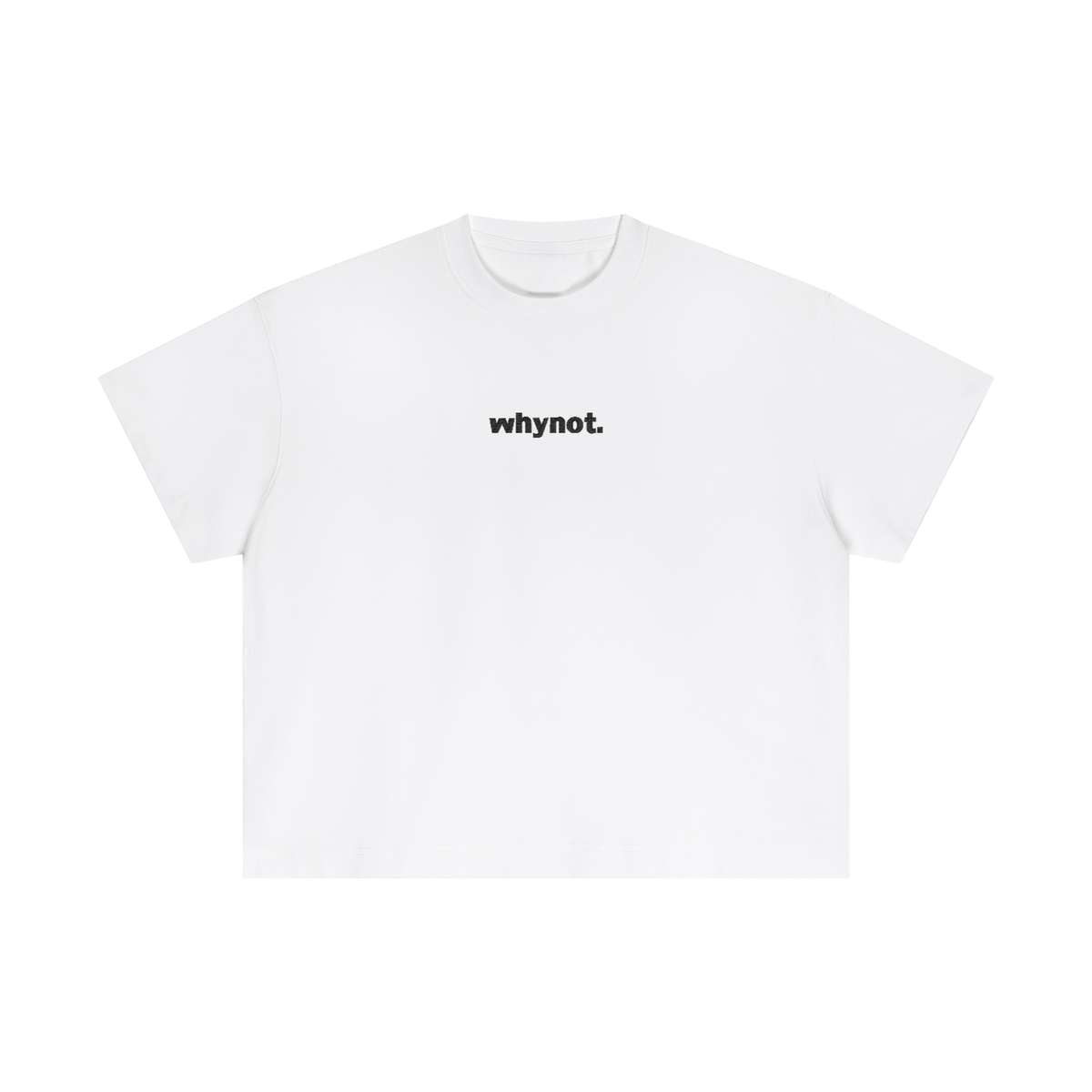 Statement Embroidered Cotton Boxy T-Shirt