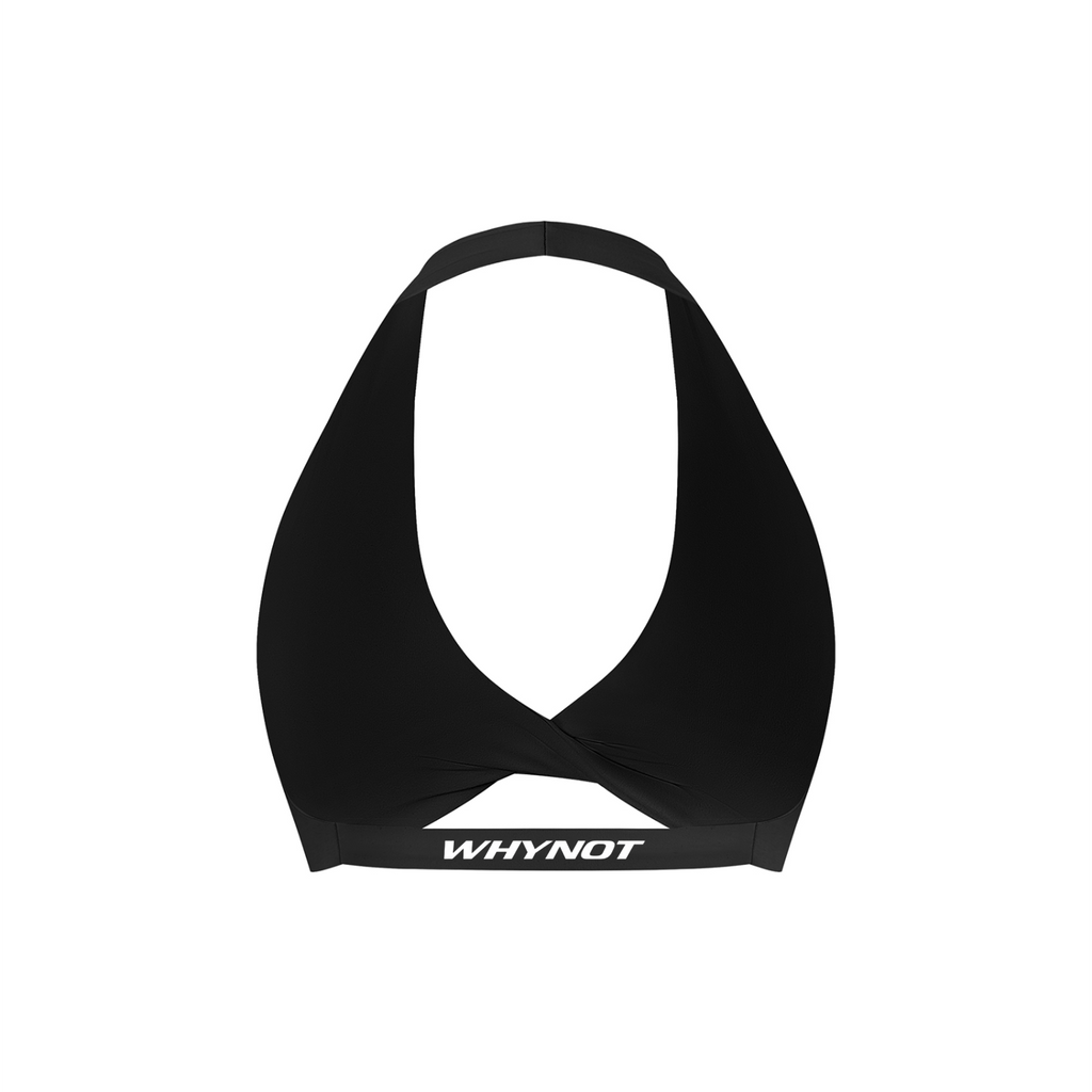 Women's Pleated Halter Sports Bra