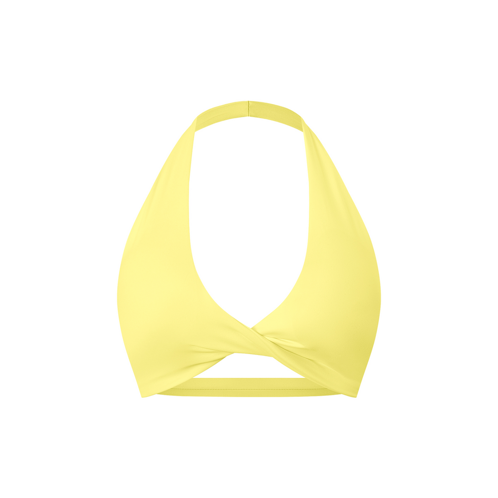 Women's Pleated Halter Sports Bra