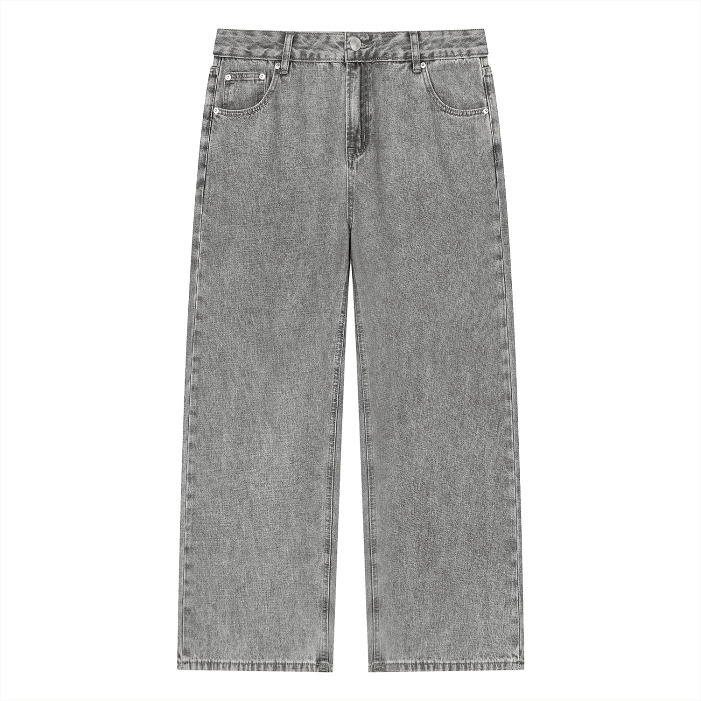 Vintage Wash Straight Leg Jeans