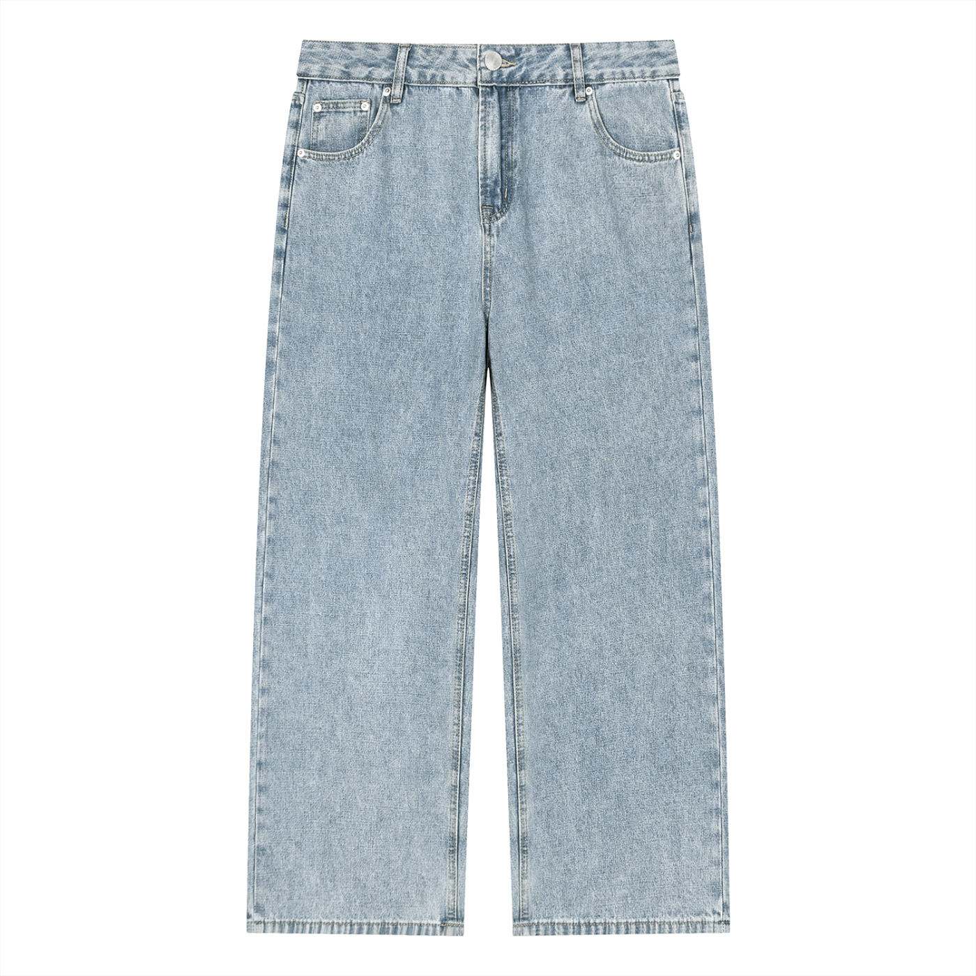 Vintage Wash Straight Leg Jeans