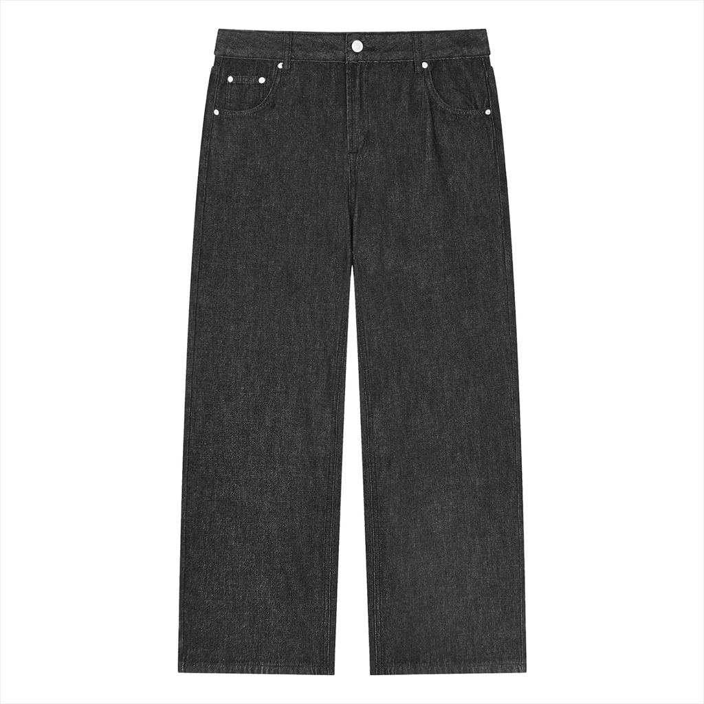 Vintage Wash Straight Leg Jeans