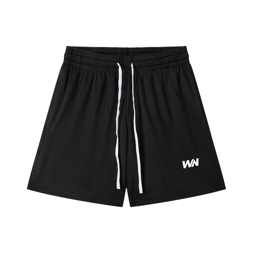 Black Mesh Shorts