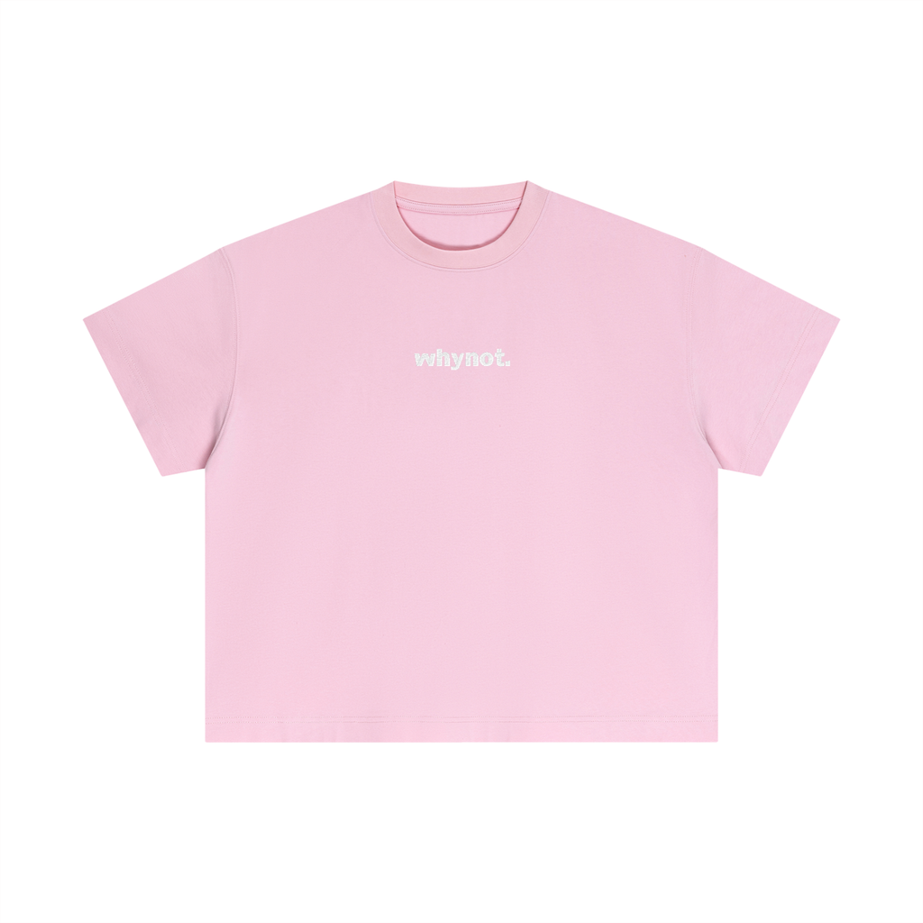 Statement Embroidered Cotton Boxy T-Shirt